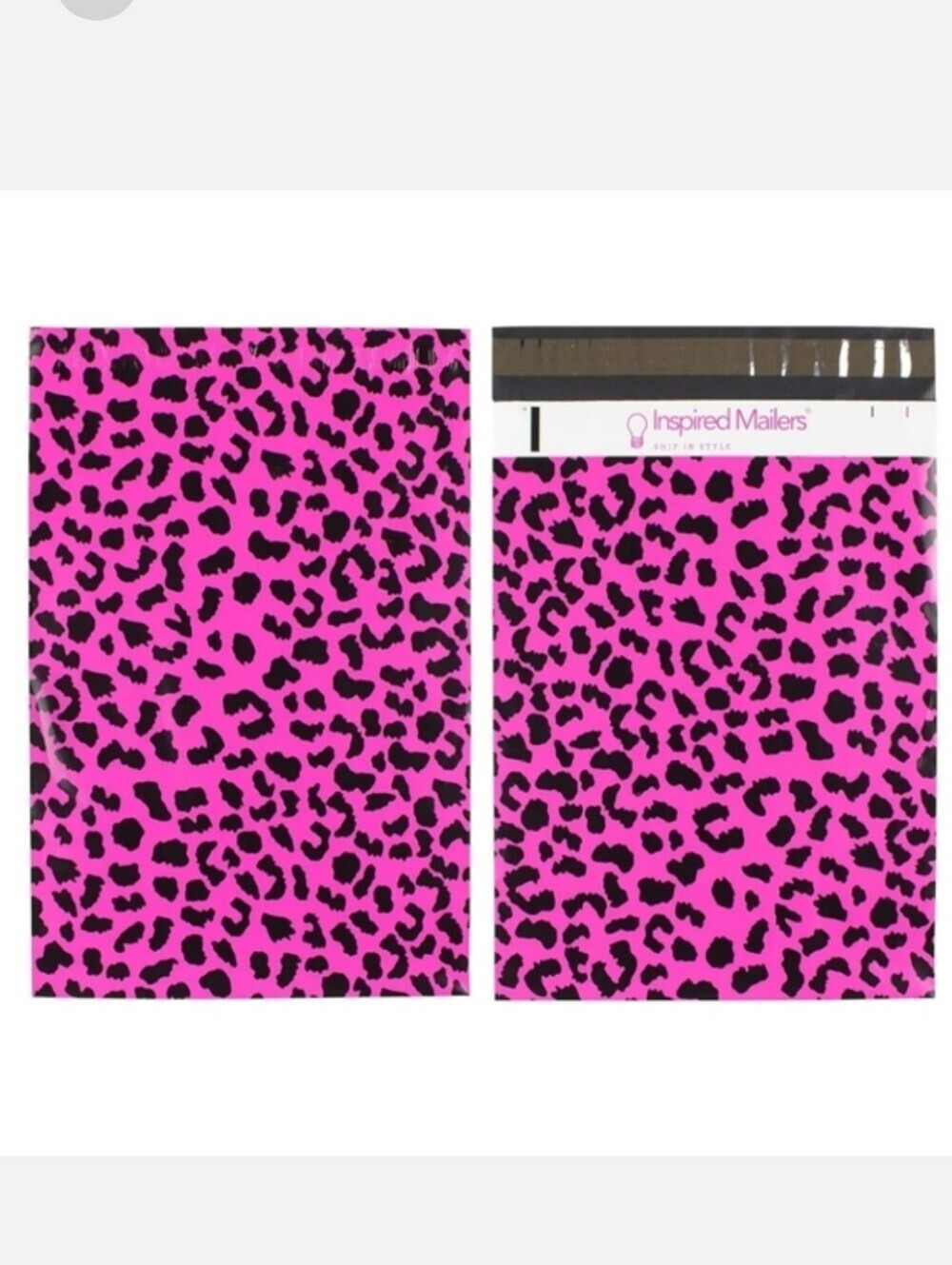 20 10 x 13 Hot Pink Cheetah Polymailers - Picture 3 of 5